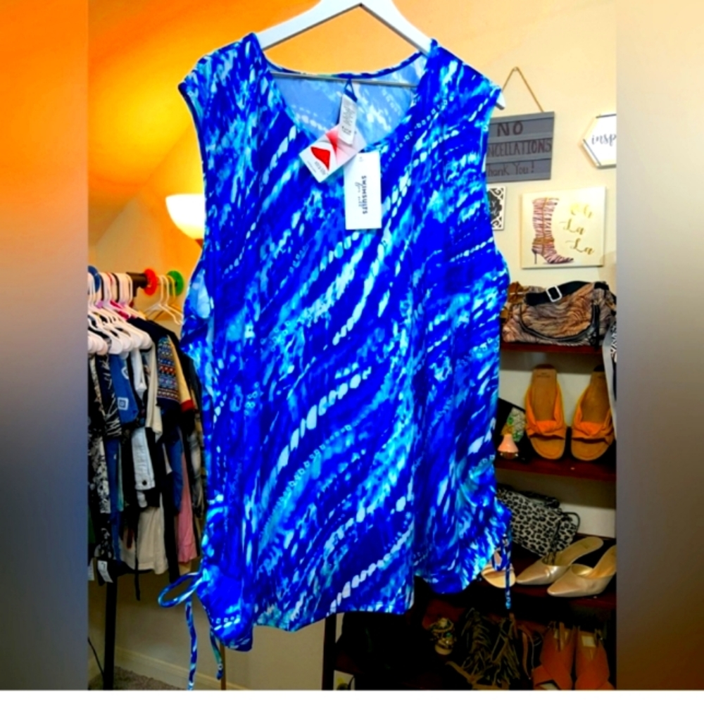Plus size swim top/ cover up top